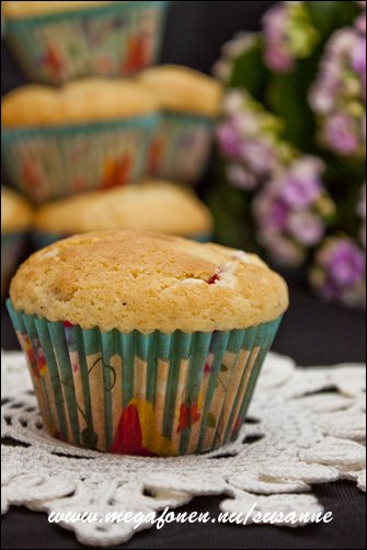 Lingon & vitchoklad muffins